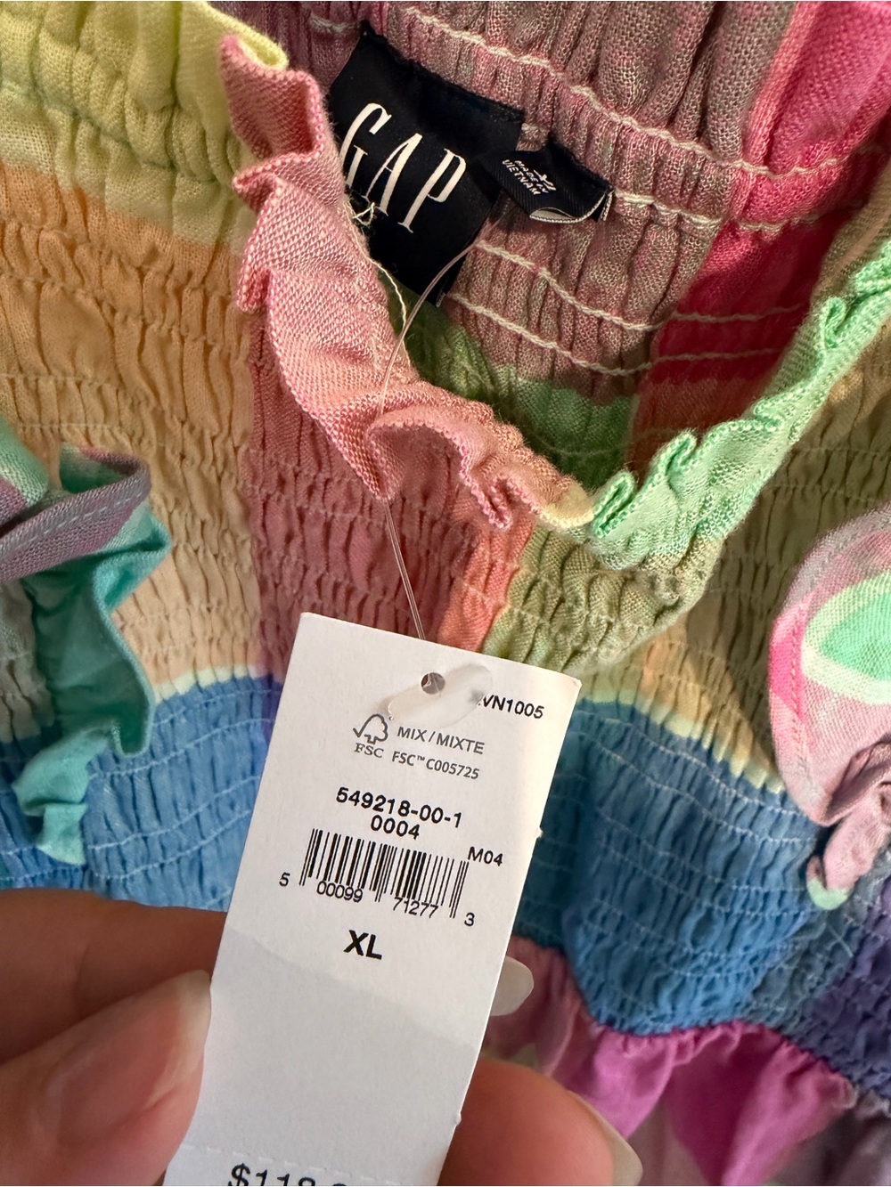 GAP Multicolor Rainbow Stripe Sundress - Picture 3 of 3